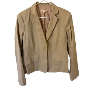 Eileen Fisher Beige Linen Blend Blazer